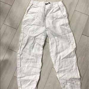 Quince 100% linen pants xs white